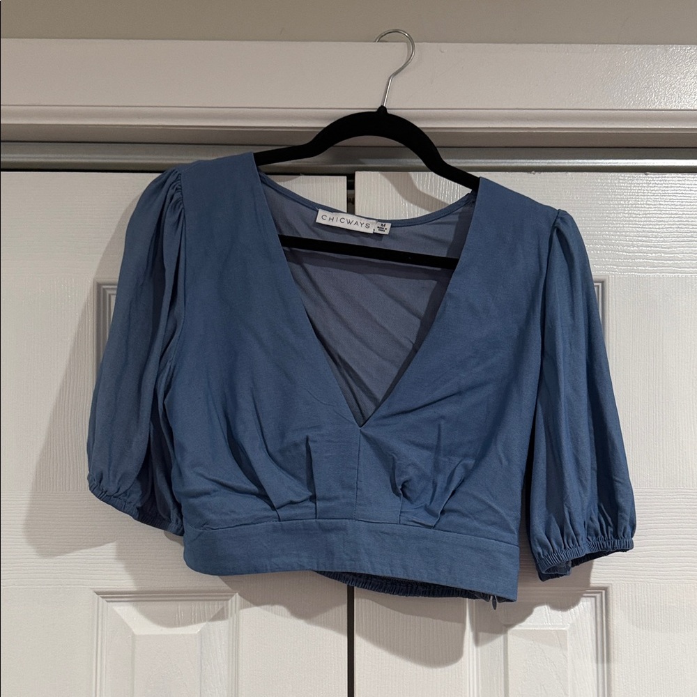 Blue Two-Piece Ruffle Set - Picture 4 of 6